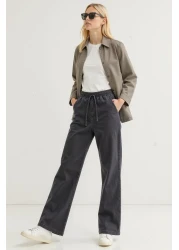 ENZİM JEANS Regular Waist Wide Leg Jeans with Elastic Waist