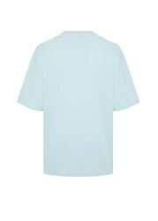  Collection Oversize Blue Embroidered Landscape T-Shirt - 100% Cotton, Short Sleeve - TMNSS23TS00243