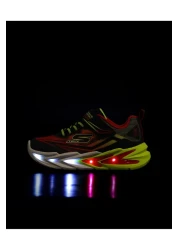 Skechers حذاء رياضي Skechers مطبوع ومضيء للأولاد مع قفل بخطاف وحلقة - FLEXGLOW ULTRA