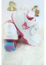 Moda Lime Unisex Children's Sports Shoes Kuromi Special Design Lace-Up and Velcro Sneakers