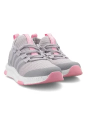 KunduraHane Gray Pink Color Ultra Light Flexible Comfortable Children's Walking and Sports Shoes, Daily Shoes