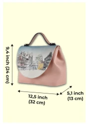 Dogo حقيبة يد نسائية من الجلد النباتي باللون الوردي - تصميم Take A Walk