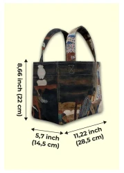 Dogo Women's Vegan Multicolor Medium Tote Bag - Family Time Design