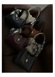 NOTHING Women's Makeup Bag - Three Compartment Design, Detachable Claret Red Hand and Shoulder Bag