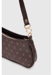 Shule Bags حقيبة Farme Monogram باللون البني الرغيف الفرنسي وحقيبة كروس