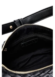 Derimod حقيبة كتف صغيرة محبوكة باللون الأسود للنساء 25SBD292329