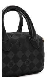 Derimod حقيبة كروس نسائية صغيرة مطبوعة بحزام طويل باللون الأسود 25sbd 200226