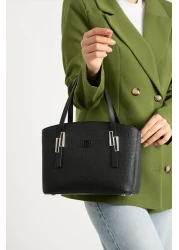 Just Polo Women's Embossed Printed Zipper Closure Shoulder and Hand Bag Long Adjustable