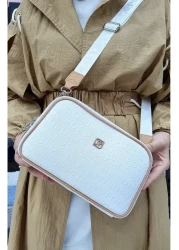 Just Polo Women's White Adjustable Long Strap Shoulder Bag