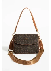 Just Polo Brown 2 Compartment Shoulder Bag 2197