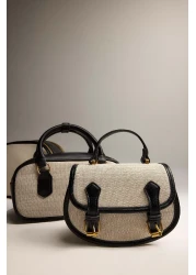 Defacto Women's Canvas Look Faux Leather Shoulder Bag E3714Axns