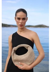 Suud Collection Beige Straw Bag - Pia Model