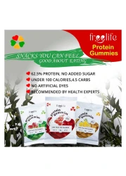 فري لايف علكات البروتين بنكهة الفراولة 32 غرام