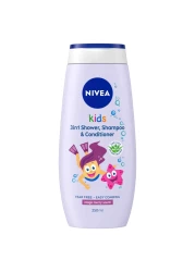 NIVEA Kids 2-In-1 Shower And Shampoo Sparkle Berry Scent Purple 250ml