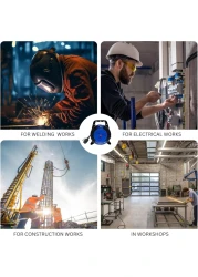 MODI Retractable 3-Way Extension Cord Reel - 10m Cable Reel with Power Button for Home, Office 2000 Watts Power Extension (10M)