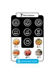 بلاك آند ديكر مقلاة هوائية رقمية AF4500-B5 كبيرة جدًا- أسود سعة 4.5 لتر