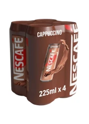 Nescafe Cappuccino Coffee Drink, 225ml Pack of 4