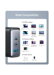 أنكر شاحن حائط نانو بمنفذ USB-C - أسود 100 واط