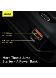 1000A UltraSafe Car Battery Jump Starter, 12V Battery Pack, Portable Charger with Jumper Cables for 4.0L Gasoline &amp; 2.5L Diesel Engines, Built-in 10000mAh Power Bank, Compact &amp; Reliable.