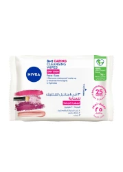 نيڤيا مناديل 3 في 1 لتنظيف الوجه اللطيفة، للبشرة الجافة والحساسة، 25 منديل