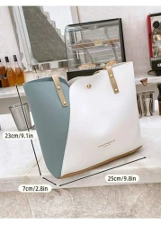 Tote Bag For Girls Lightweight Faux Leather With Top Handle Perfect For Daily Commute Travel Tote Bags For Ladies