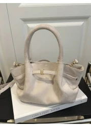 Vintage Matte Tote Bag For Women New Autumn Winter Simple Commuting Handbag Stylish And Elegant Shoulder Underarm Bag