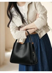 High Quality Soft Leather Handbags For Women Casual Shoulder Tote Bag Luxury Designer Ladies Large Capacity Purse Bags Hot Bag For Women Elegant