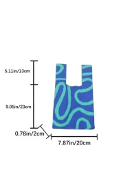 duke bear Knot Bag Ladies Geometric Pattern Crochet Bag Suitable For Vacation 1 Piece Mini Crochet Bags Handheld Bag Geometric Pattern Knitting Crochet Breathable Lightweight Foldable Pocket Suitable