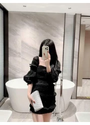 Moonlit EveBag Glitter Bling Shiny Glamorous Elegant Exquisite Mini Pleated Flap Design Evening Bag Dinner Bag For Party Girl Woman For Female Perfect For Party Wedding Prom Dinner Banquet For Best Gi