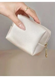 حقيبة تجميل صغيرة مخصصة، حقيبة تخزين أحمر الشفاه بسحاب،حقيبة أدوات التجميل للسفر،محفظة عملات معدنية،صندوق ت