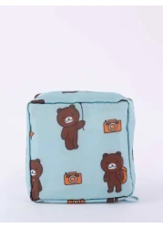 1 PC Cosmetic Bag Makeup Bag Toiletry Organizer Travel Case Organizer Storage Bag Flower Pattern Polyester Elegant Design Widely Used Mother s Day Ladies Women Teenagers Fashionable Stylish Portable L