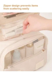 1pc Multifunctional Travel Toiletry Bag Hanging Makeup Bag Large Capacity Convenient To Carry Unisex Waterproof Makeup Brush Organizer Beach Essentials Beach Towel Holder Summer Holiday Must Haves Tra