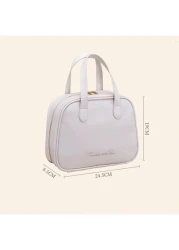 قطعة واحدة حقيبة مكياج متعددة الطبقات قابلة للفصل - ذات سعة كبيرة من قماش PU مقاوم للماء مع حقيبة فرش مكياج قابل