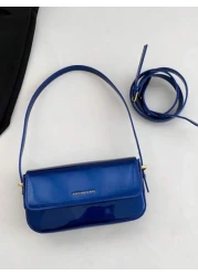 Clean Color Minimalistic Elegant New Style Patent Leather Small Square Bag For School Work Casual Travel And Outdoor Activities