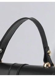 PLANEE Lightweight Business Clamshell Square Bag With Top Handle Shoulder Small Bag Fashionable Crossbody Bag High End Solid Color Small Square Bag Classic Versatile Commuter Small Bag Ideal For Offic