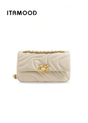 ITAMOOD Luxury Designer Lightweight Business Casual Large Capacity Square Bag Chic Microfiber Leather Cream White Purse Teacher Gifts