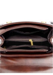 KAIDIFEINIROO محفظة نسائية عالية الجودة من الجلد الفاخر، موديل مكون من طبقتين قابل للقلب ليستخدم كحقيبة يد أو حقيبة