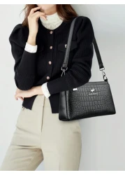 حقيبة كتف جلدية فاخرة ناعمة للنساء موديل 2024، بطراز رائع للنساء، حقيبة عصرية أنيقة للنساء