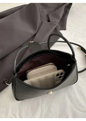 1pc Women s Minimalist All Match Underarm Bag High End Fashion Retro Large Capacity Petite Square Handbag Lightweight Casual Shoulder Tote Bag Suitable For Outing Shopping Gift