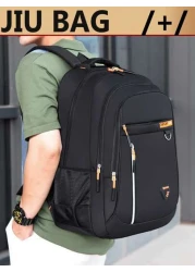 حقيبة الظهر الرجالية ذات الأسلوب الأعمال الخفيفة من النايلون، حقيبة يمكنها استيعاب كمبيوتر 15.6 بوصة، حقيبة كب