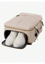 New Fashionable Simple Solid Color Large Capacity Backpack For Business Travel Luggage Bag Short Distance Multi Pocket Business Computer Bag Commuter Backpack