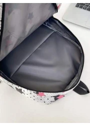  Overall Tailoring Random Pattern Placement 1pc 31cm 13cm 43cm Fashionable Star Pattern Large Capacity Nylon Backpack Versatile For Men Suitable For Daily Use Work School For Elementary Middle And Col