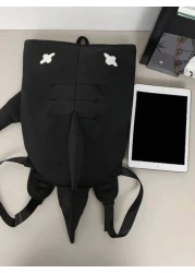 peach tree Large Capacity Shark Pattern Backpack Unisex Fashion Casual Shark Design Backpack Suitable For High School College Students Couple Travel University Outdoor Sports Multifunctional With Mult