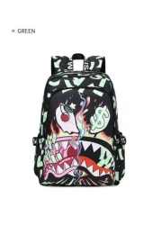 حقيبة ظهر جديدة بطبعة كاموفلاج وشكل فم القرش، مصنوعة من مادة مركبة ناعمة، حقيبة نهارية عادية، سعة كبيرة، حقيب