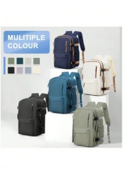 حقيبة ظهر للسفر مسموحة للطيران للتنزه والحدث وللعمل والرحلة العطلة، حقيبة ظهر كبيرة السعة مناسبة للماء للعمل