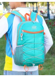 1 Pc Foldable Outdoor Adventure Backpack Minimalist Hiking Pack Large Capacity Gym Bag Multifunction Personality Casual Laptop Backpack Portable Fitness Training Bag With Multi Pockets Large Capacity