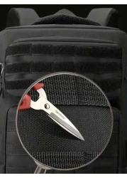 حقيبة ظهر خارجية متعددة الجيوب للرجال، يمكن أن تستوعب حقيبة كمبيوتر 15.6 بوصة، حقيبة مدرسية خفيفة الوزن، حقيبة