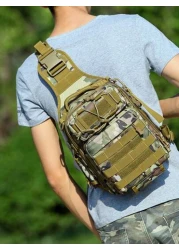 1 New Men 10L Multi Function Tactical Chest Bag Suitable For Fishing Cycling Running Hiking Beach And Other Outdoor Activities Convertible Crossbody Shoulder Chest And Handbag Styles