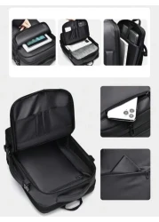 Men Backpack Rucksack Business Backpack With USB Charge Port 1pc Expandable Laptop Backpack Casual Multi Pocket Daypack Large Capacity Fashion Backpack High Quality Waterproof Oxford Male Travel Commu