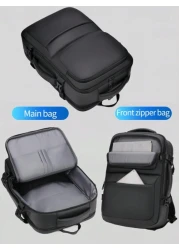 1pc Expandable Large Capacity Travel Backpack Outdoor Beach Bag School Student Backpack Weekend Overnight Bag With Wet Dry Separation Multiple Pockets Scratch Resistant Water Resistant Fabric Holiday